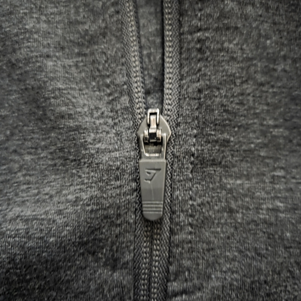 Gymshark Gray and Black Cropped Zip-Up Hoodie - Picture 8 of 11